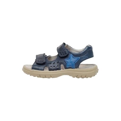 Naturino dock-sandali in pelle con velcro, blu 32