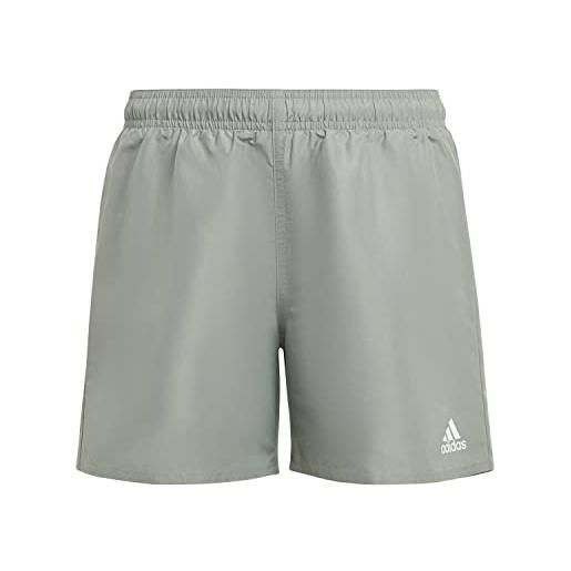 Adidas ic4721 yb bos shorts costume da nuoto silver green/white 7-8a