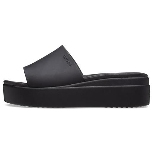 Crocs brooklyn slide, sandali a ciabatta donna, nero (black), 41/42 eu