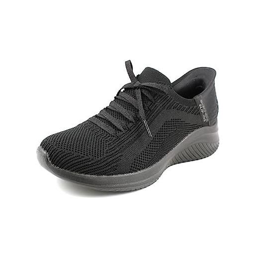 Skechers ultra flex 3.0 brilliant path, sneaker donna, black knit trim, 36 eu