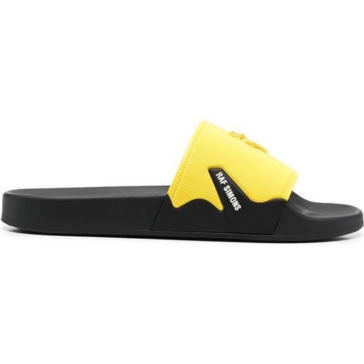 Raf Simons sandali slides con logo goffrato - giallo