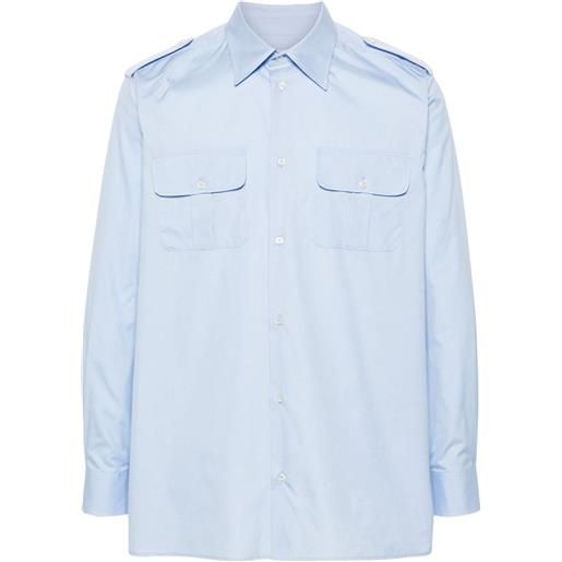 MSGM camicia con taschino - blu