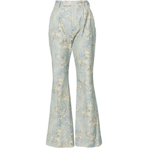 Vivienne Westwood pantaloni svasati a vita alta ray - blu