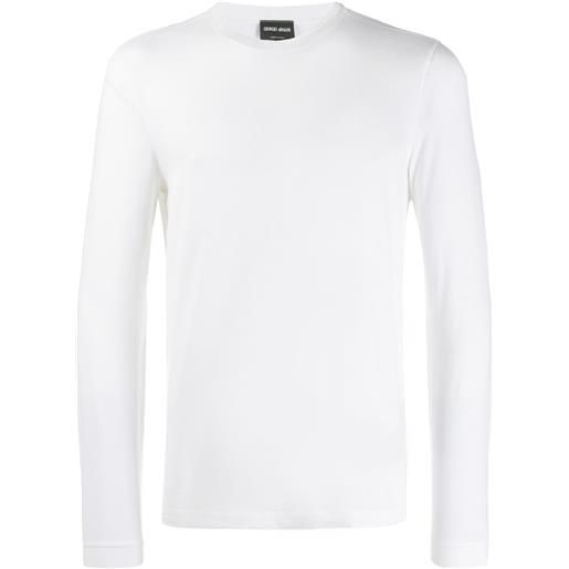 Giorgio Armani t-shirt a maniche lunghe - bianco