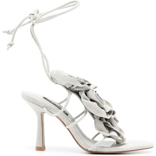 Senso sandali con applicazioni a fiore karli 90mm - bianco