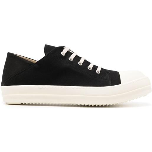 Rick Owens DRKSHDW lace-up canvas sneakers - nero