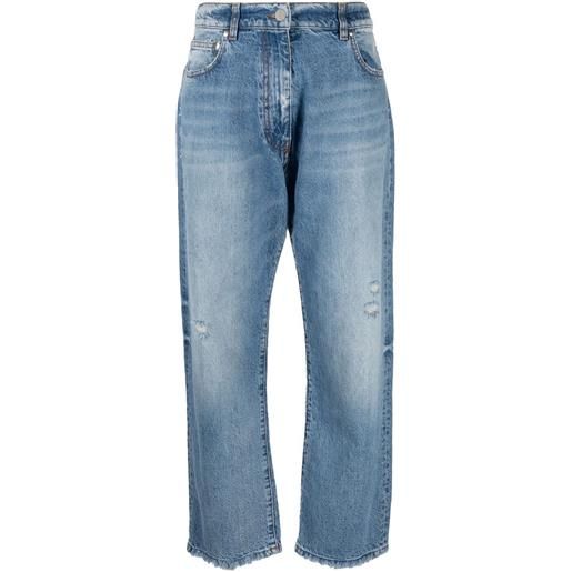 MSGM jeans con applicazione - blu