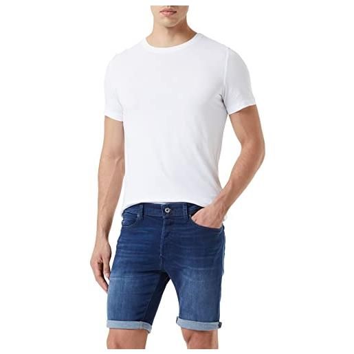 Replay pantaloncini jeans da uomo con power stretch, blu (blu medio 009), 31w
