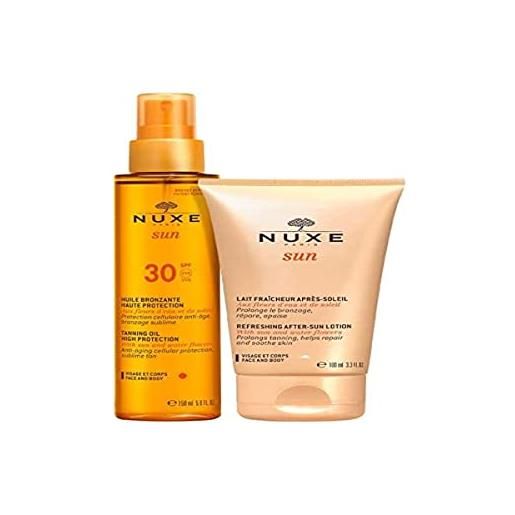 Nuxe sun huile bronzante haute protection spf30 lote 2 pz