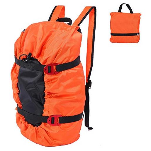 Dilwe borsa da arrampicata, zaino da spalla pieghevole alpinismo impermeabile per arrampicata trekking (arancione)