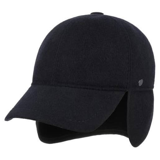 LIERYS cappellino classic teflon donna/uomo - made in italy outdoor berretto baseball antipioggia con visiera autunno/inverno - xl (60-61 cm) blu scuro