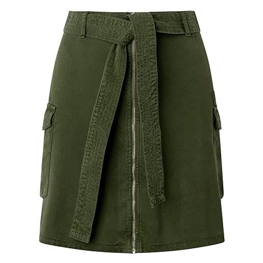Pepe Jeans floren, gonna donna, verde (thyme), xs