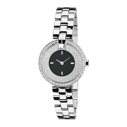 Breil orologio donna breilogy watches quadrante mono-colore nero movimento solo tempo - 2 lancette quarzo e bracciale acciaio argento tw1447