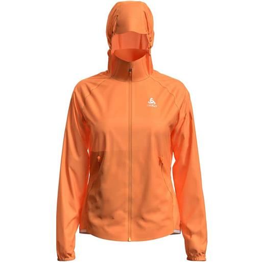 Odlo zeroweight dual dry wr hoodie jacket arancione xs donna