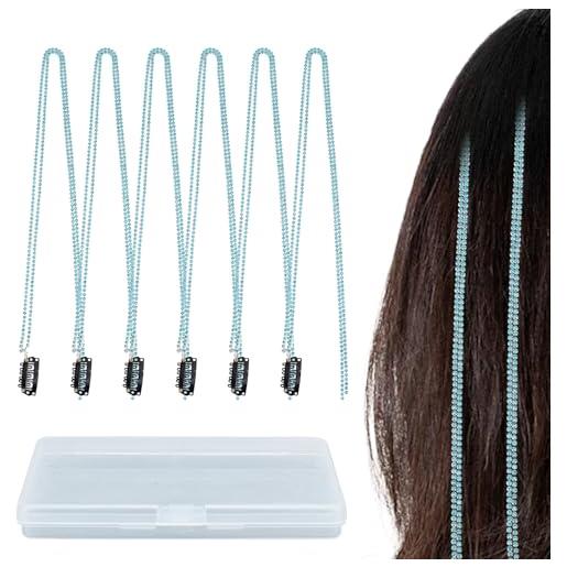 NICENEEDED 12 pz catena di gioielli per capelli con strass blu, catena per copricapo in cristallo scintillante per intrecciare i capelli, catena di estensione dei capelli con diamanti