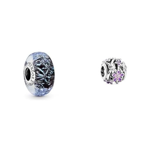 Pandora charm murano blu scuro 798938c00 argento & charm margarita morada filigrana 798772c02 plata