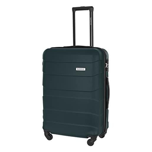 BARRENS valigia media | valigia business | 66x46x26 cm | 60 l | materiale abs | serratura con crittografia | 4 360 ruote | compatibile con le compagnie aeree | verde