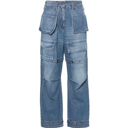 MSGM jeans a gamba ampia - blu