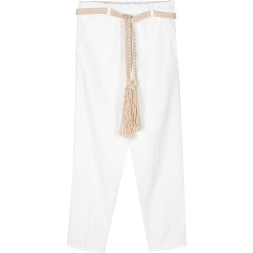 Alysi pantaloni con cintura - bianco