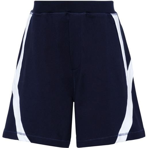 Dsquared2 shorts sportivi con bordo a contrasto - blu