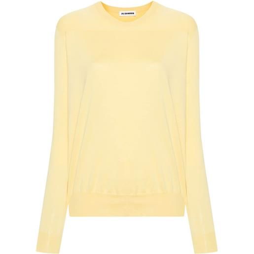Jil Sander maglione con inserti a contrasto - giallo