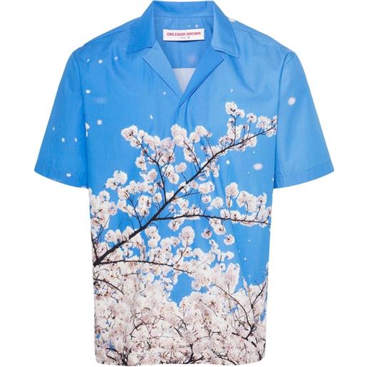 Orlebar Brown camicia maitan a fiori - blu