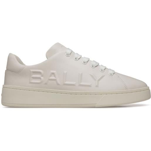 Bally sneakers raise con logo goffrato - bianco
