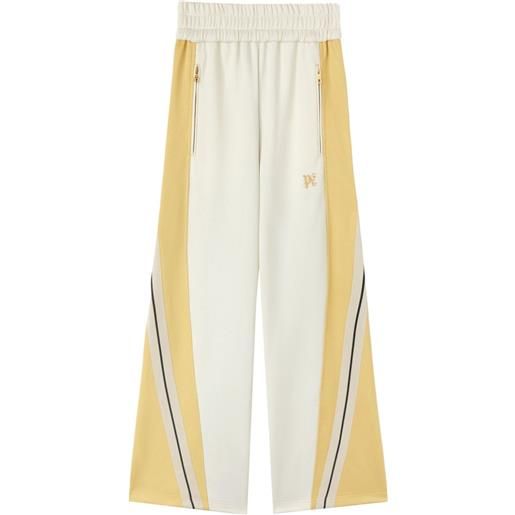 Palm Angels pantaloni sportivi con design color-block - bianco