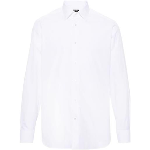 Zegna camicia con colletto ampio - bianco