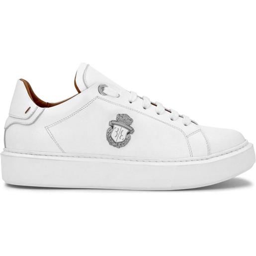 Billionaire sneakers con placca logo - bianco