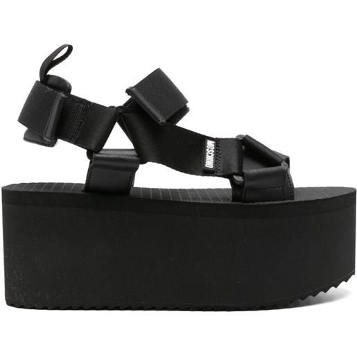 Moschino sandali con plateau 80mm - nero