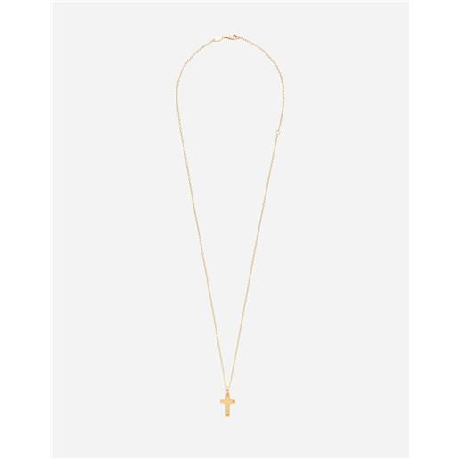 Dolce & Gabbana cross pendant on yellow gold chain