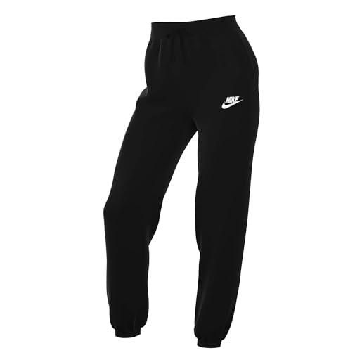 Nike dq5800-010 w nsw club flc mr os pant pantaloni sportivi donna black/white taglia s