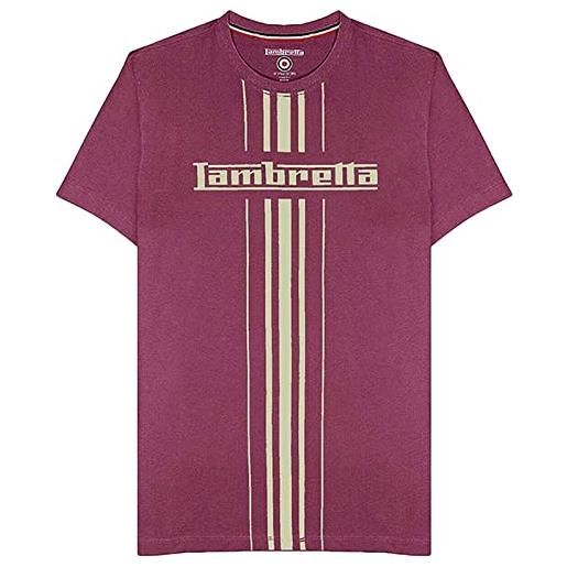 Lambretta t-shirt da uomo con logo a righe, uva, l