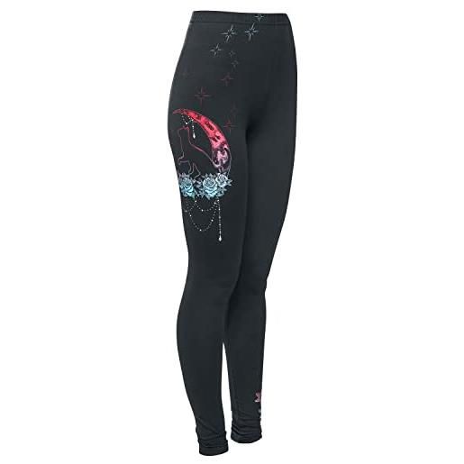 Full Volume by EMP donna leggings neri con stampa decorativa m