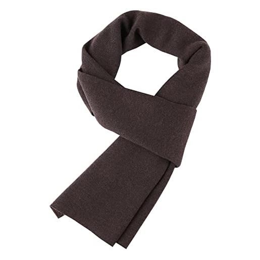 BESTORI calda invernale di colori solidi sciarpa uomo cashmere morbida sciarpa caffè, 175 x 30 cm
