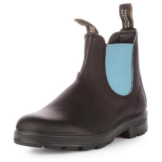 Blundstone boots originals 500 serie 2207 - nero teal, pelle nera con elastico teal, 39 eu