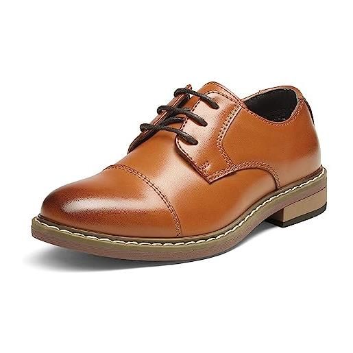 Bruno Marc scarpe stringate per ragazzi scarpe eleganti oxford classiche derby formali per ragazzo sposalizio partito nero sbox211k taglia 37.5eu/5us