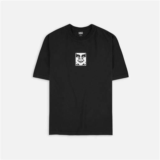 Obey icon heavyweight t-shirt jet black unisex