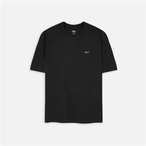 Obey ripped icon classic t-shirt black uomo
