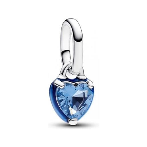 Pandora me 793042c02 mini ciondolo a forma di cuore blu