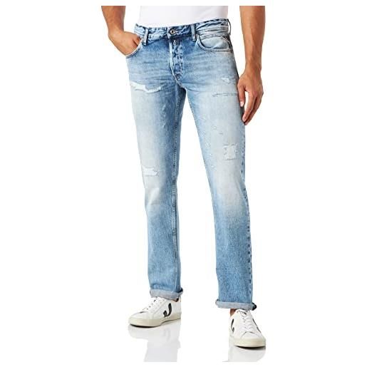 Replay grover aged jeans, 010 light blue, 31w x 30l uomo