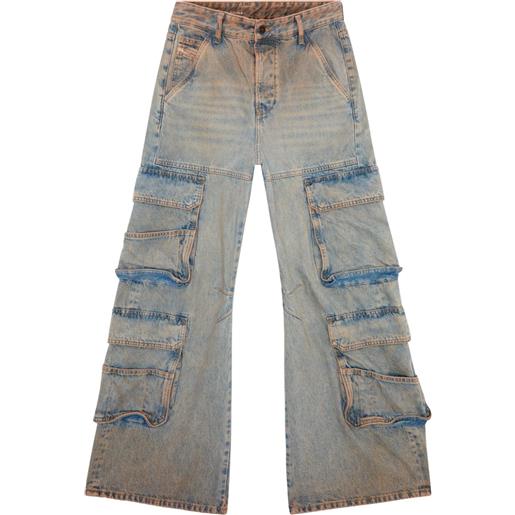 Diesel jeans d-sire 0kiai a gamba ampia 1996 - blu