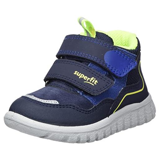 Superfit sport7-mini gore-tex con imbottitura leggera, scarpe primi passi, blu giallo 8000, 28 eu