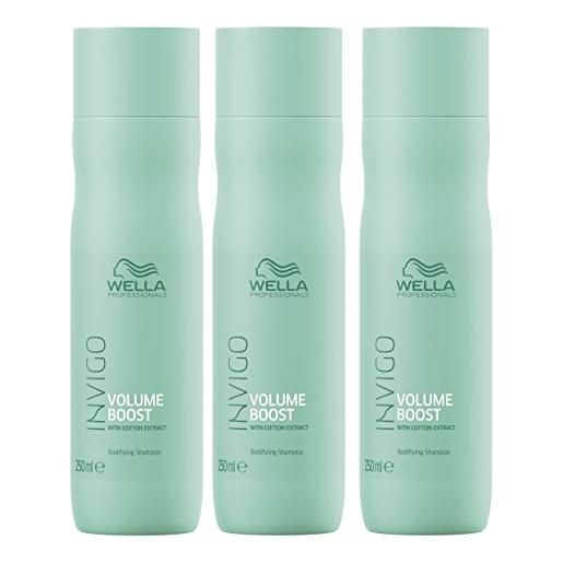 Wella volume boost bodyfying shampoo invigo Wella professionals con estratto di cotone da 250 ml = 750 ml