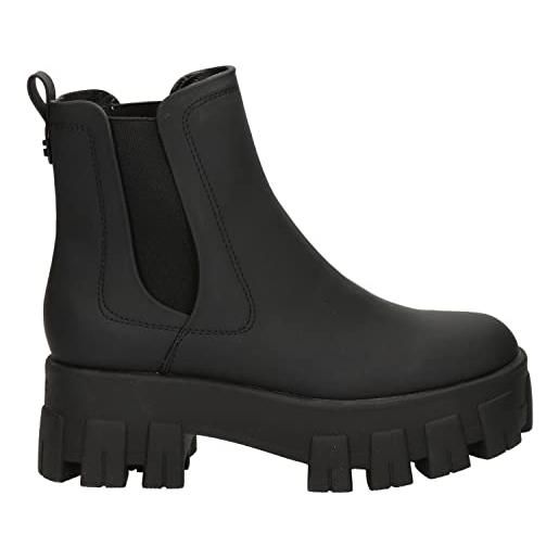 GUESS vaeda womens black leather boots-uk 5 / eu 38