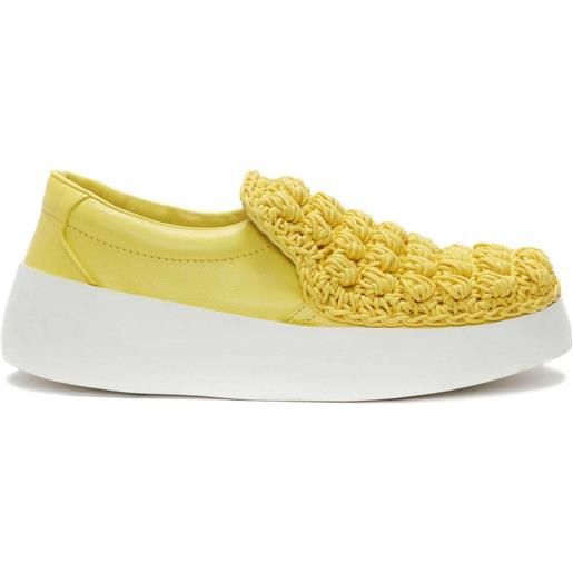JW Anderson sneakers popcorn con inserti - giallo