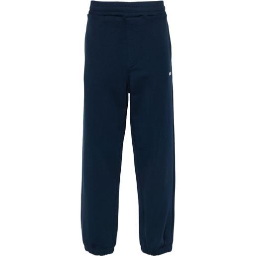 MSGM pantaloni sportivi con stampa - blu