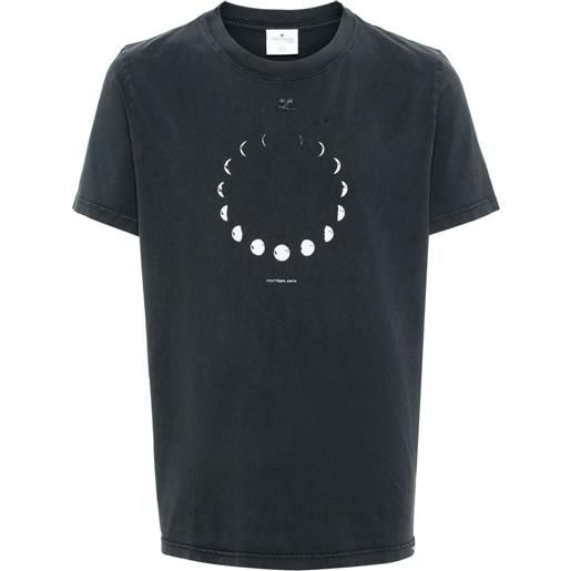 Courrèges t-shirt con applicazione - grigio