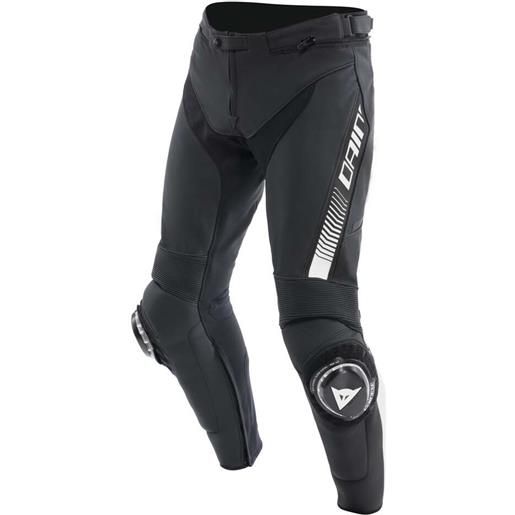 Dainese pantalone moto in pelle Dainese super speed nero bianco